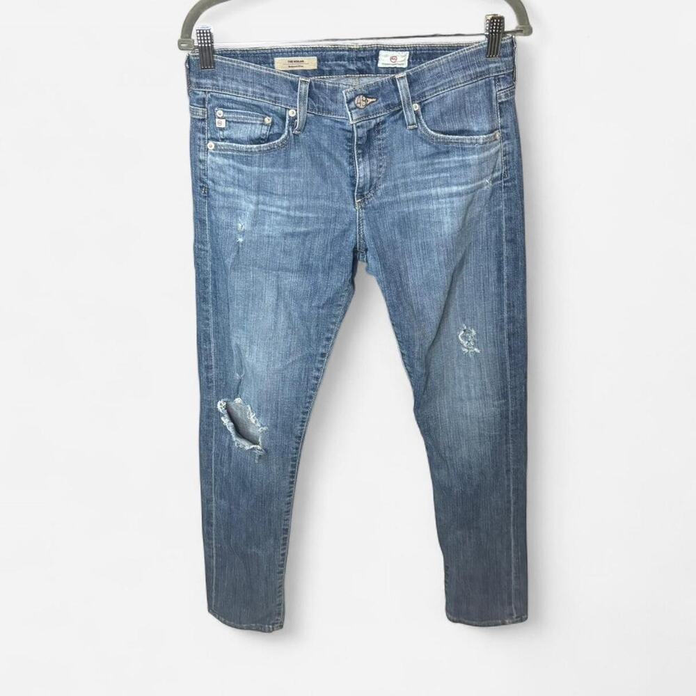 AG Adriano Goldschmied The Nolan Relaxed Slim Jeans Distressed 27R Made in USA
